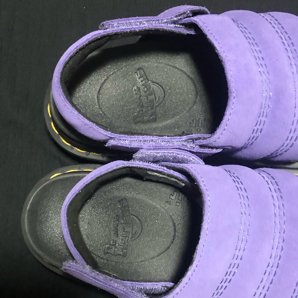 Dr. 'Doc' Martens Kole Suede Platform Sandal Twilight Purple, Size 7W/ 6M - Picture 3 of 5